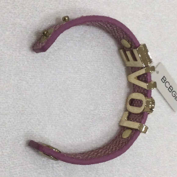 BCBG gold and pink LOVE bracelet - Picture 3 of 4